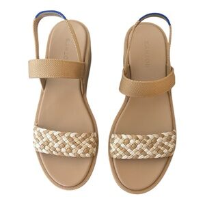 NWOT Rothy’s Women’s Lightweight Wedge Sandal‎ Neutral Beige Woven  Size 11W